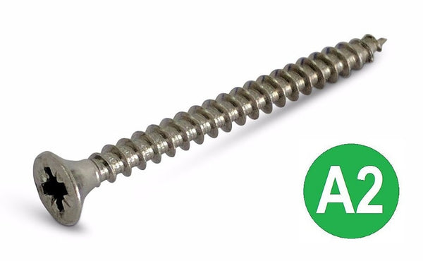 5.0 x 40 A2 Stainless Chip Board Screws - Carton of 5,000