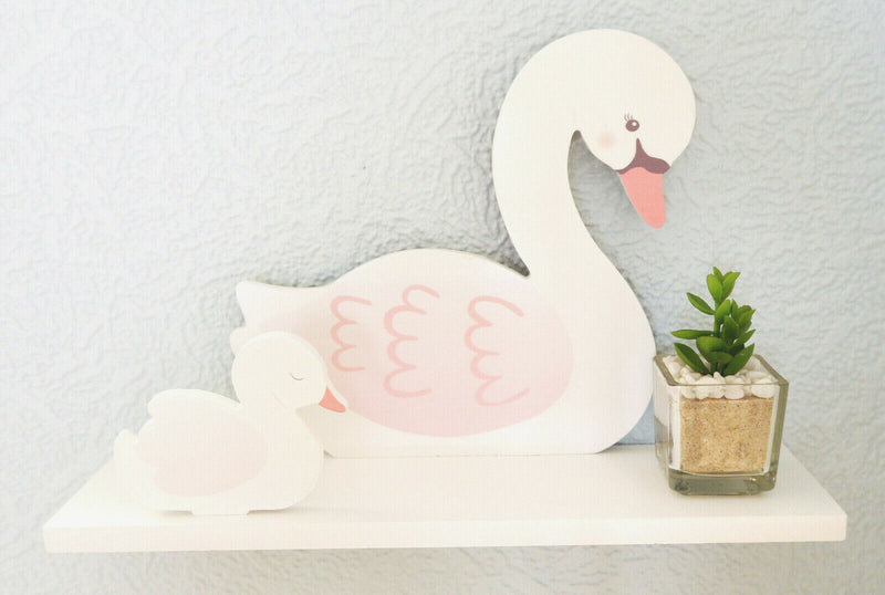 Sass and Belle Freya Swan Children Shelf Kids Room Wooden Shelf Storage Nursery