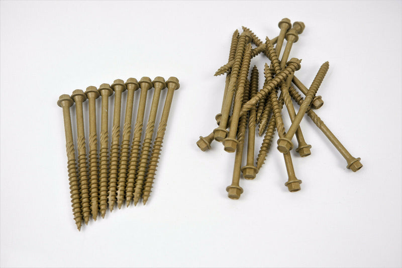 HEX HEAD LANDSCAPE SCREWS SLEEPER DECKING FIXING TIMBERFIX TIMBERLOK IN-DEX TYPE