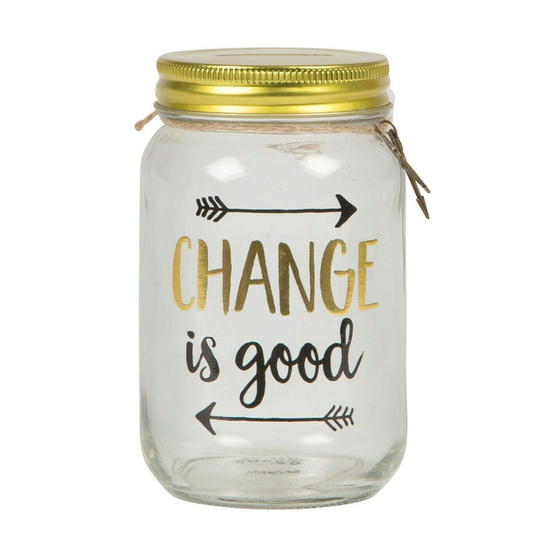 Sass & Belle {Change Is Good} Jar Money Box Savings Piggy Bank Gift Present