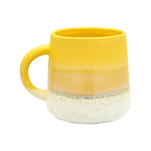 Sass & Belle Mojave Glaze Matte Yellow Speckled Stoneware Mug Coffee Tea Cup