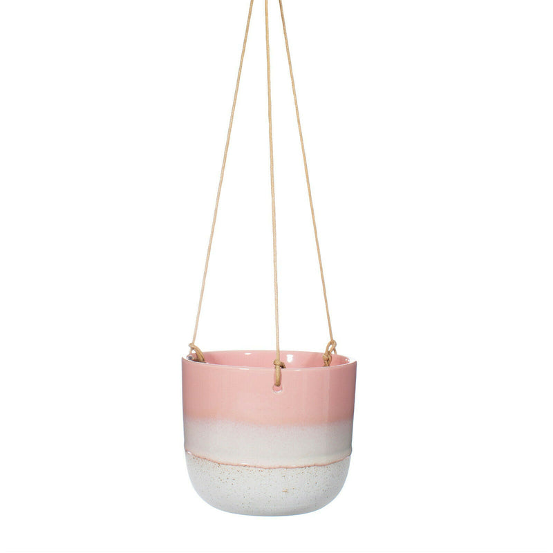 Sass & Belle Mojave Ceramic Hanging Planters Blue, Pink,Yellow,Black Terracotta