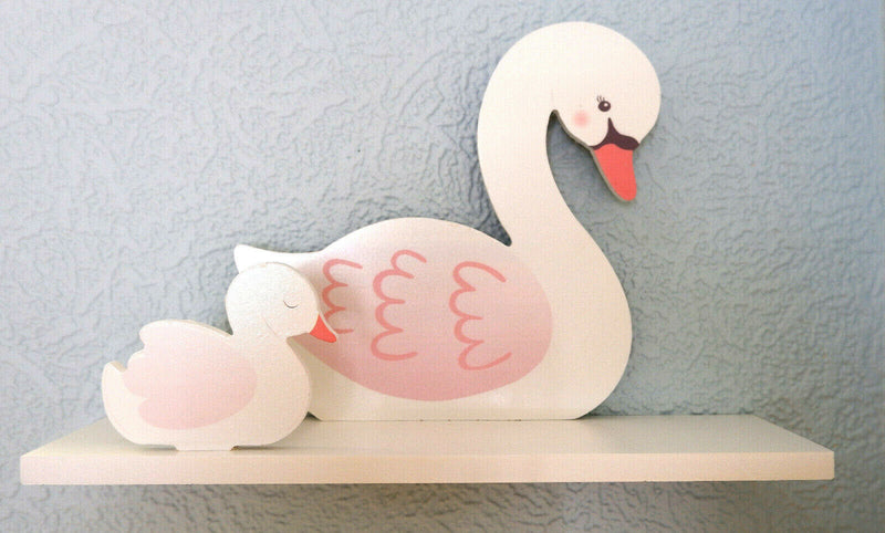 Sass and Belle Freya Swan Children Shelf Kids Room Wooden Shelf Storage Nursery