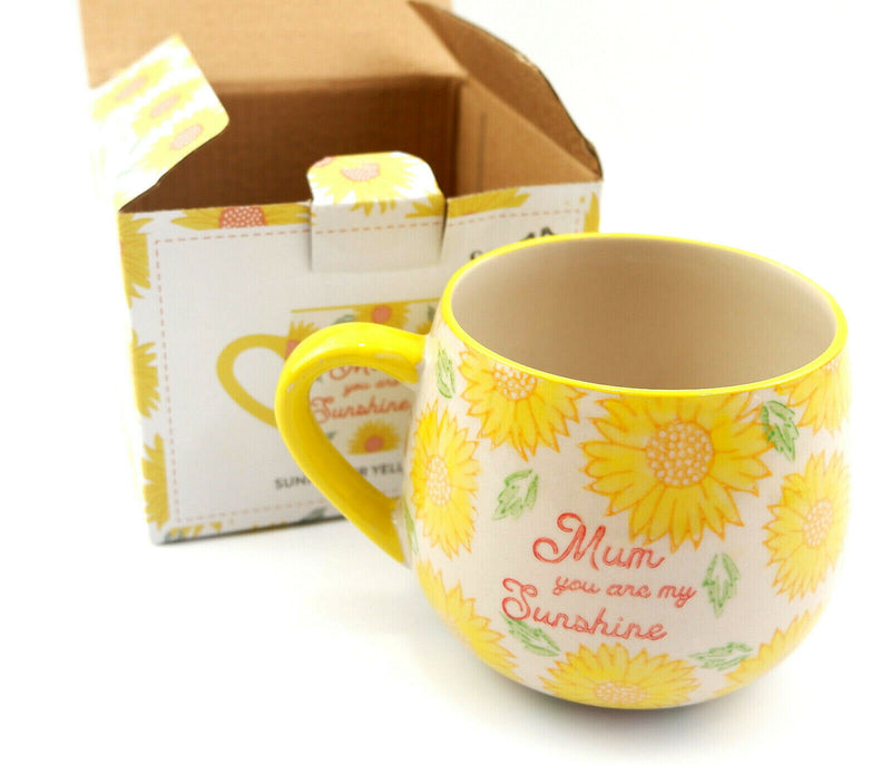 Mum Mummy Mam Day Sunflower You Are My Sunshine Bright Yellow Mug Cup Tea Coffee