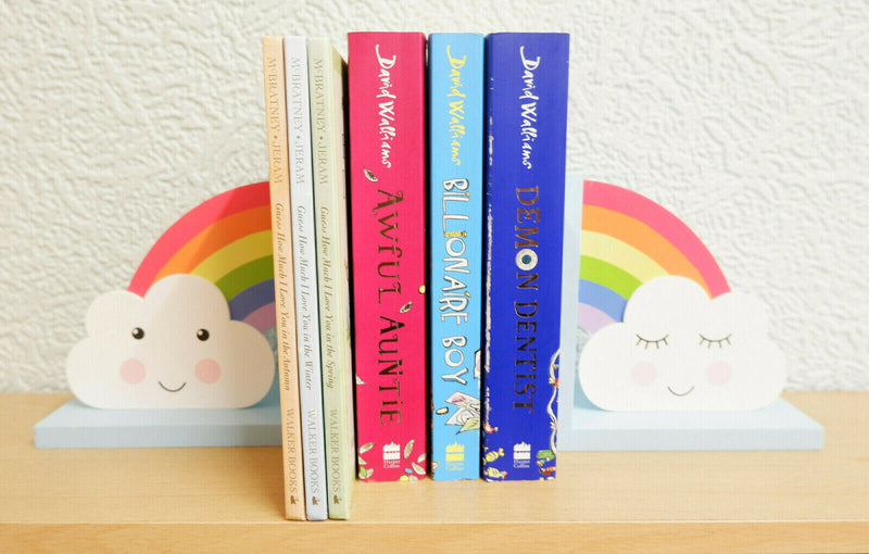 Tractor,Rainbow,Star,Cloud,Moon,Bear Camp Wooden Bookends Children's Bedroom