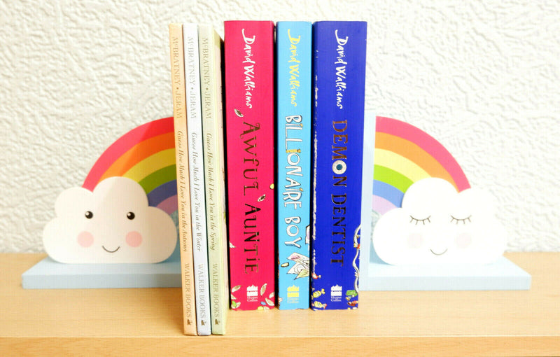 Tractor,Rainbow,Star,Cloud,Moon,Bear Camp Wooden Bookends Children's Bedroom