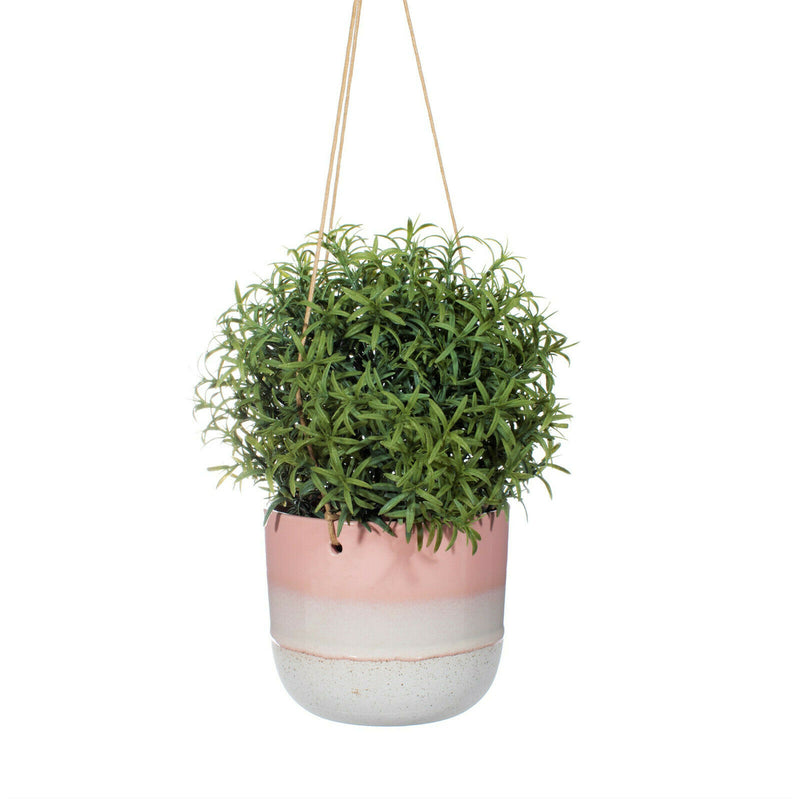 Sass & Belle Mojave Ceramic Hanging Planters Blue, Pink,Yellow,Black Terracotta