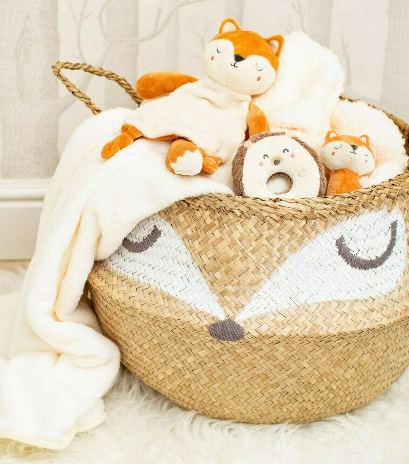 Sass and Belle Woodland Fox Basket Bedroom Nursery Toys Tidy Kids Home Decor