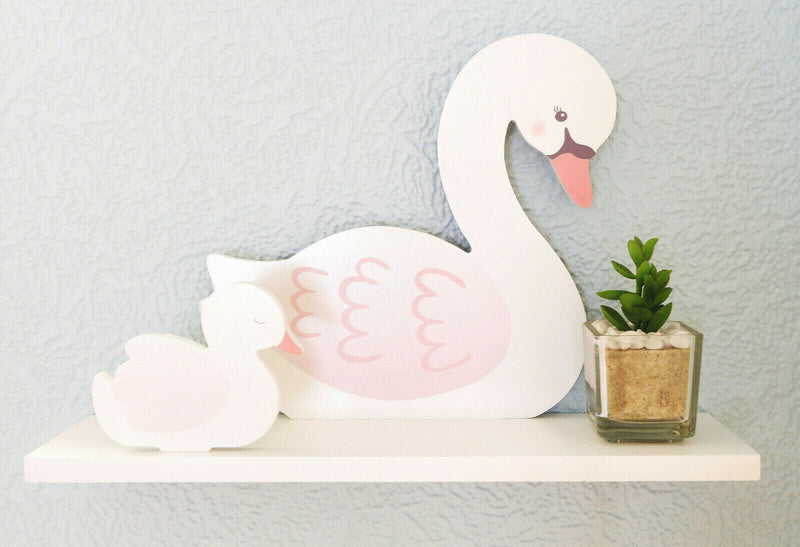 Sass and Belle Freya Swan Children Shelf Kids Room Wooden Shelf Storage Nursery