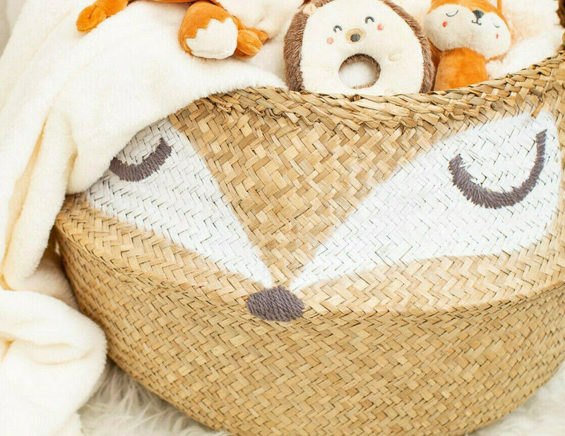 Sass and Belle Woodland Fox Basket Bedroom Nursery Toys Tidy Kids Home Decor