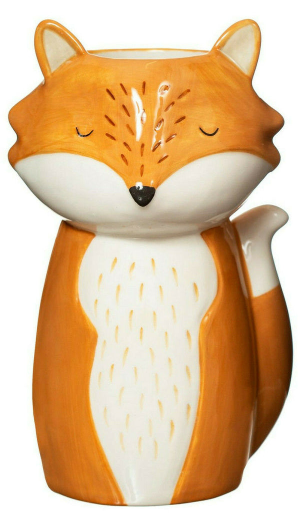 Sass & Belle Forest Folk Finley Fox Shaped Ceramic Vase Flowers Gift Boxed