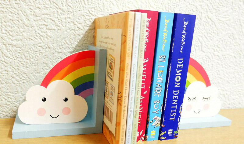 Tractor,Rainbow,Star,Cloud,Moon,Bear Camp Wooden Bookends Children's Bedroom