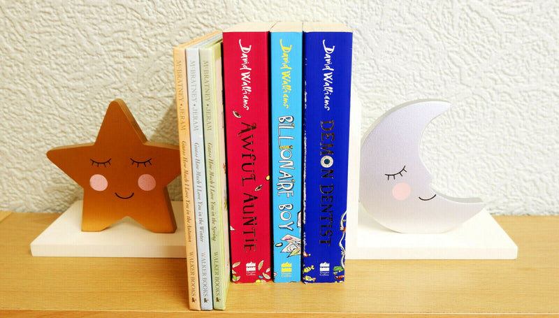 Tractor,Rainbow,Star,Cloud,Moon,Bear Camp Wooden Bookends Children's Bedroom