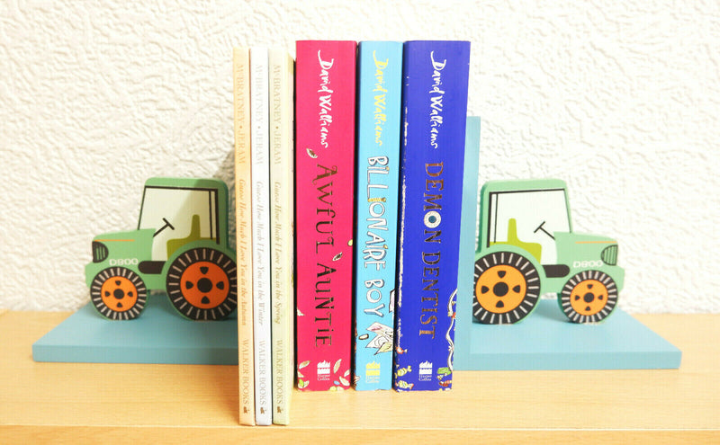 Tractor,Rainbow,Star,Cloud,Moon,Bear Camp Wooden Bookends Children's Bedroom