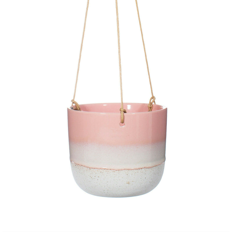 Sass & Belle Mojave Ceramic Hanging Planters Blue, Pink,Yellow,Black Terracotta