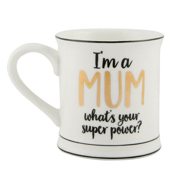 Sass & Belle I'm A Mum, What's Your Super Power? Ceramic Gift Boxed Mug Mother