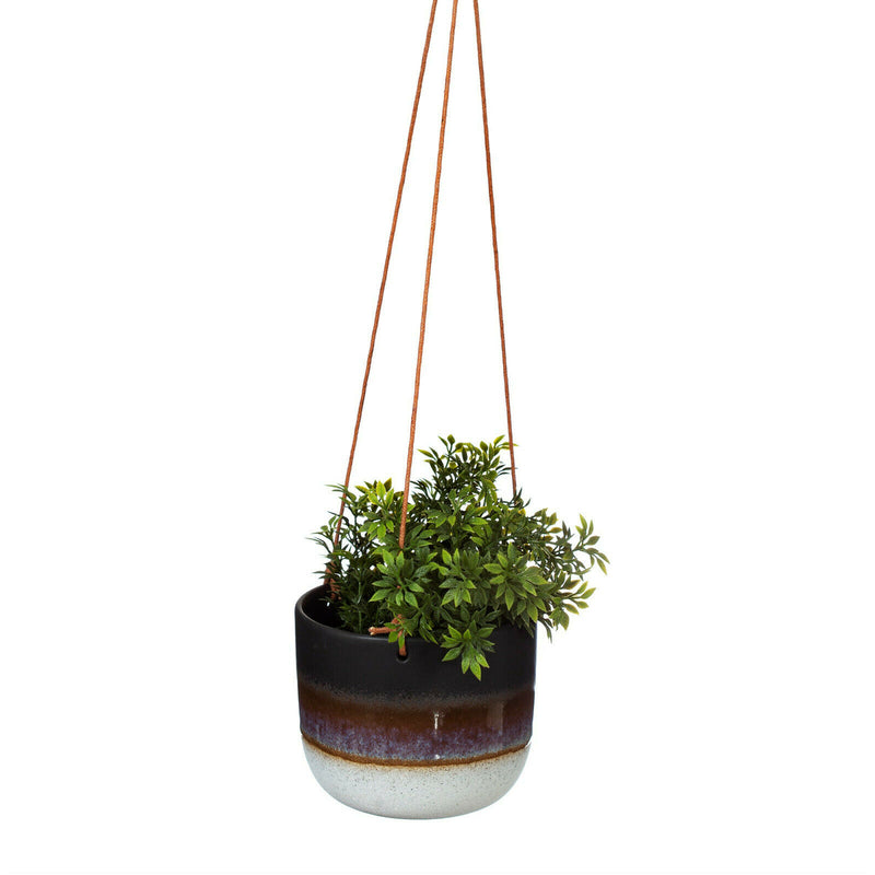 Sass & Belle Mojave Ceramic Hanging Planters Blue, Pink,Yellow,Black Terracotta