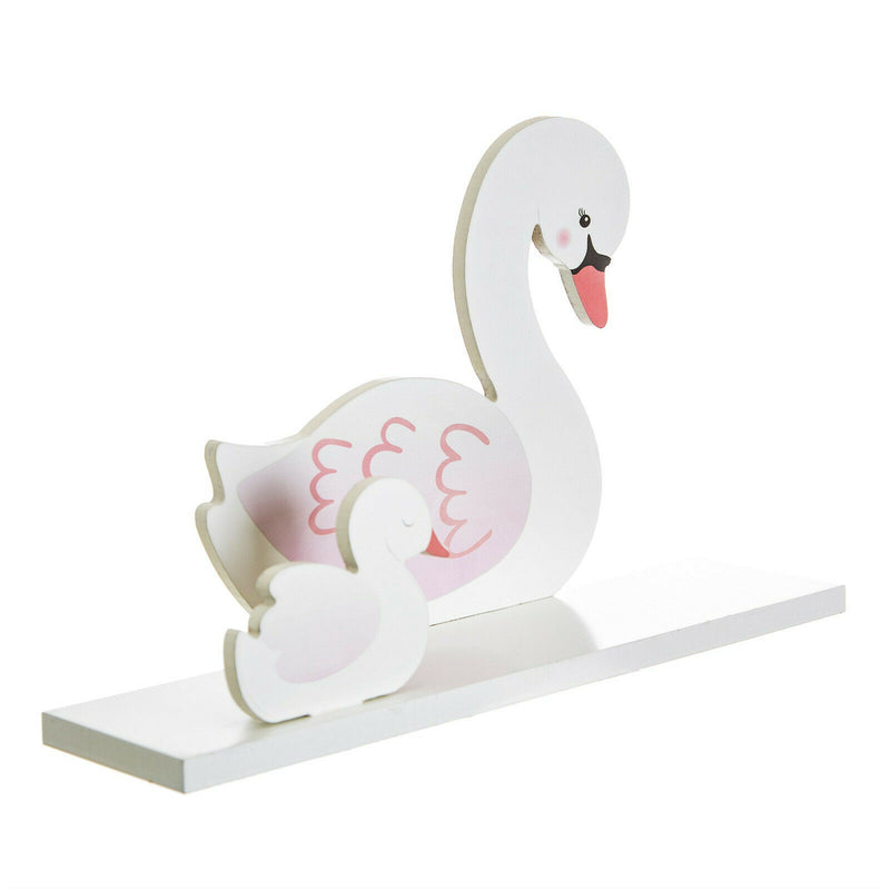 Sass and Belle Freya Swan Children Shelf Kids Room Wooden Shelf Storage Nursery