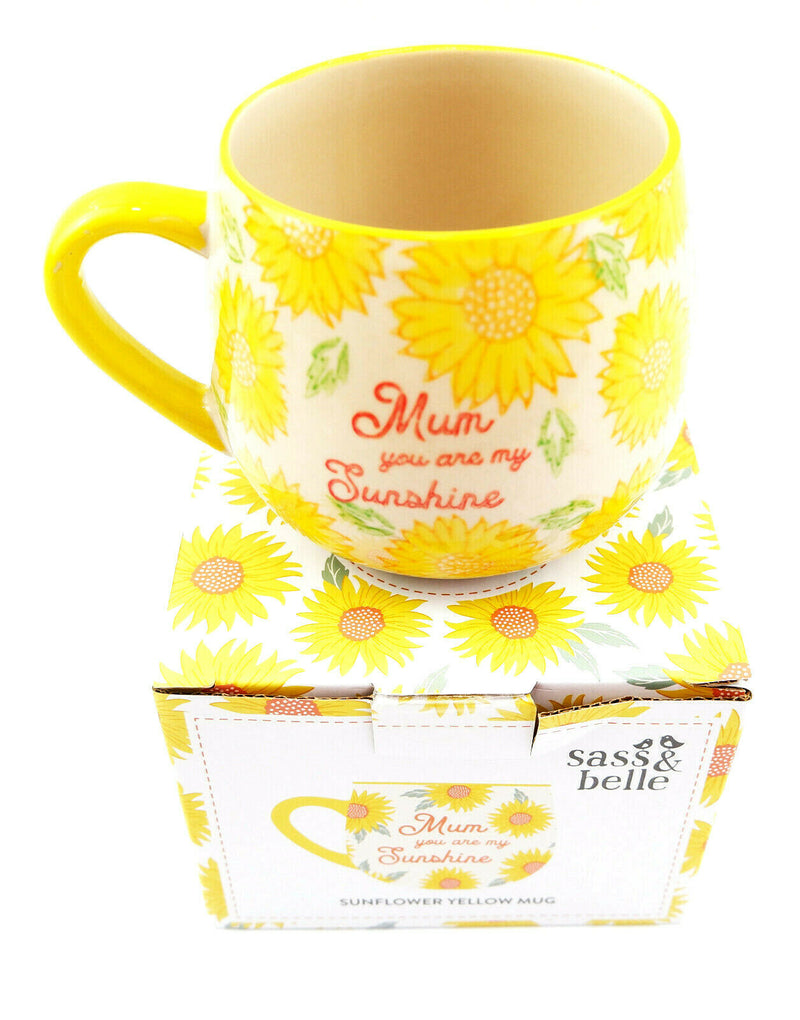 Mum Mummy Mam Day Sunflower You Are My Sunshine Bright Yellow Mug Cup Tea Coffee