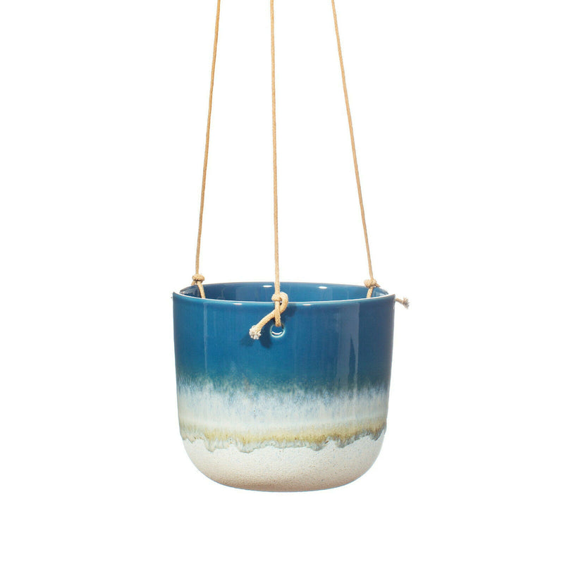 Sass & Belle Mojave Ceramic Hanging Planters Blue, Pink,Yellow,Black Terracotta