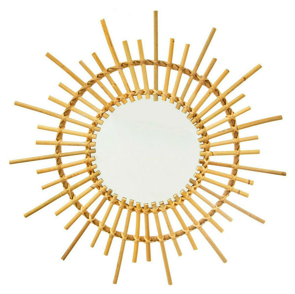 Sass & Belle Rattan Starburst Mirror New Home House Gift Decor Retro Wall Cane