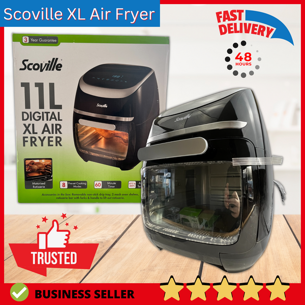 Scoville Digital Air Fryer Oven XL 11L Digital Air Fryer Rotisserie Feature